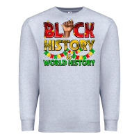 Heather Grey black history is world history Premium Sweatshirt - texasbilliewilder
