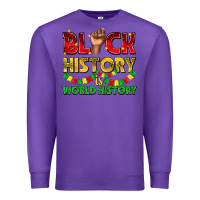Purple black history is world history Premium Sweatshirt - texasbilliewilder
