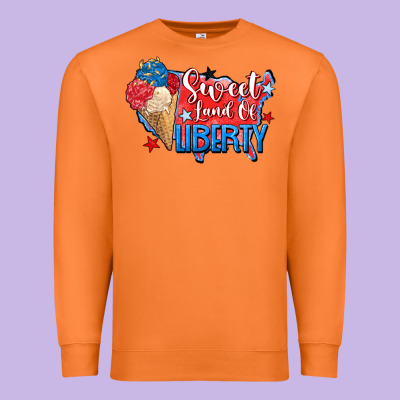 Sweet Land Of Liberty Premium Sweatshirt Designed By Zillion Design Studio
