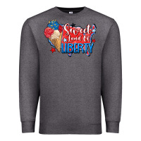 Charcoal Heather sweet land of liberty Premium Sweatshirt - Zillion Design Studio