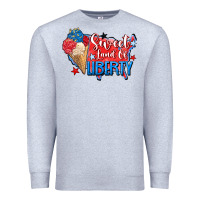 Heather Grey sweet land of liberty Premium Sweatshirt - Zillion Design Studio
