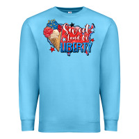 Ocean Blue sweet land of liberty Premium Sweatshirt - Zillion Design Studio