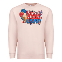 Pale Pink sweet land of liberty Premium Sweatshirt - Zillion Design Studio