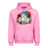 Fuchsia Pink ribbon simmental leopard Urban Hoodie - JahusDesignShop