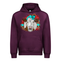 Mauve Wine ribbon simmental leopard Urban Hoodie - JahusDesignShop