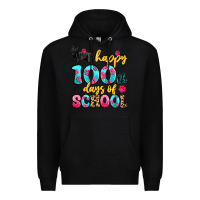 Black happy 100th days of school cat Premium Hoodie - Artiststas