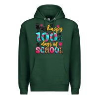 Sports Green happy 100th days of school cat Premium Hoodie - Artiststas