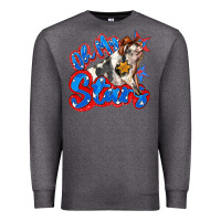 Charcoal Heather oh my stars pig Premium Sweatshirt - Zillion Design Studio