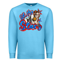 Ocean Blue oh my stars pig Premium Sweatshirt - Zillion Design Studio