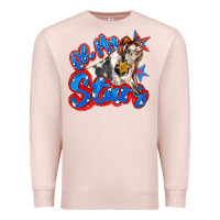 Pale Pink oh my stars pig Premium Sweatshirt - Zillion Design Studio