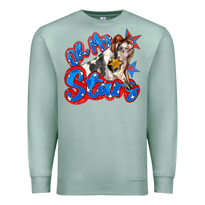 Oh My Stars Pig Premium Sweatshirt by Zillion Design Studio | Teevron