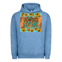Pigment Pebble Blue Thanksgiving Turkey Urban Hoodie - Artiststas