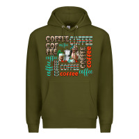 Army Green coffee Premium Hoodie - AdoDesignShop
