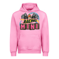 Fuchsia Pink racing mini with racing oto equipment Urban Hoodie - AdoDesignShop