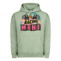 Pigment Oil Green racing mini with racing oto equipment Urban Hoodie - AdoDesignShop