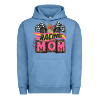 Pigment Pebble Blue racing mom with racing oto equipment Urban Hoodie - AdoDesignShop