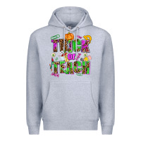 Heather Grey trick or teach Premium Hoodie - AdoDesignShop