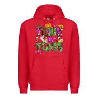 Red trick or teach Premium Hoodie - AdoDesignShop