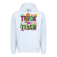 White trick or teach Premium Hoodie - AdoDesignShop