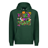 Sports Green trick or teach Premium Hoodie - AdoDesignShop