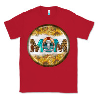 Red american football round earrings Classic Tee - BundleAndBundleShop