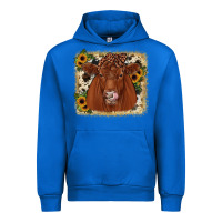 Cobalt red angus cowhide sunflower Urban Hoodie - JahusDesignShop
