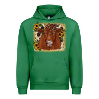 Emerald red angus cowhide sunflower Urban Hoodie - JahusDesignShop