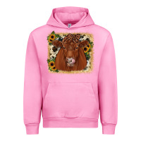 Fuchsia Pink red angus cowhide sunflower Urban Hoodie - JahusDesignShop