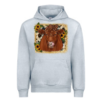 Heather Grey red angus cowhide sunflower Urban Hoodie - JahusDesignShop