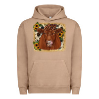 Pigment Burro red angus cowhide sunflower Urban Hoodie - JahusDesignShop