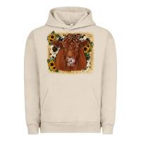 Pigment French Oak red angus cowhide sunflower Urban Hoodie - JahusDesignShop