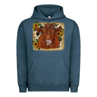 Pigment Midnight Navy red angus cowhide sunflower Urban Hoodie - JahusDesignShop
