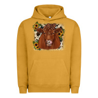 Pigment Peanut Butter red angus cowhide sunflower Urban Hoodie - JahusDesignShop
