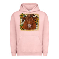 Pigment Salmon red angus cowhide sunflower Urban Hoodie - JahusDesignShop