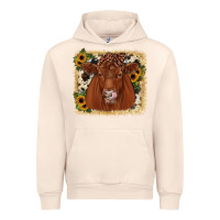 Sandshell red angus cowhide sunflower Urban Hoodie - JahusDesignShop