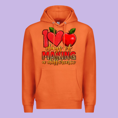 100 Days Of Making A Difference Premium Hoodie Designed By Artiststas