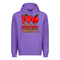 Purple 100 days of making a difference Premium Hoodie - Artiststas