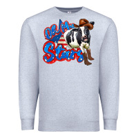 Heather Grey oh my stars cow Premium Sweatshirt - Zillion Design Studio