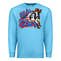 Ocean Blue oh my stars cow Premium Sweatshirt - Zillion Design Studio