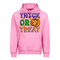 Fuchsia Pink Thick Or Treat Urban Hoodie - Artiststas