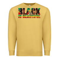 Antique Gold black is beautiful juneteenth Premium Sweatshirt - texasbilliewilder