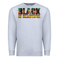 Heather Grey black is beautiful juneteenth Premium Sweatshirt - texasbilliewilder