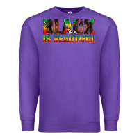 Purple black is beautiful juneteenth Premium Sweatshirt - texasbilliewilder