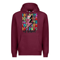 Burgundy 100 days of school Premium Hoodie - Artiststas