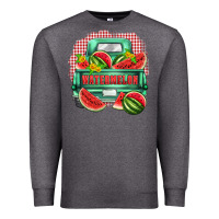 Charcoal Heather watermelon truck Premium Sweatshirt - Zillion Design Studio