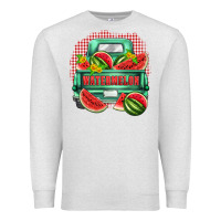 Oatmeal Heather watermelon truck Premium Sweatshirt - Zillion Design Studio