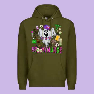 Spooky Nurse Premium Hoodie Designed By Adodesignshop