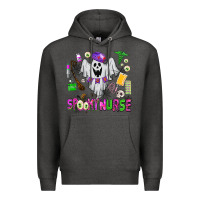 Charcoal Heather spooky nurse Premium Hoodie - AdoDesignShop