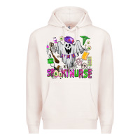 Pale Pink spooky nurse Premium Hoodie - AdoDesignShop