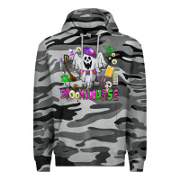 Slate Camo spooky nurse Premium Hoodie - AdoDesignShop